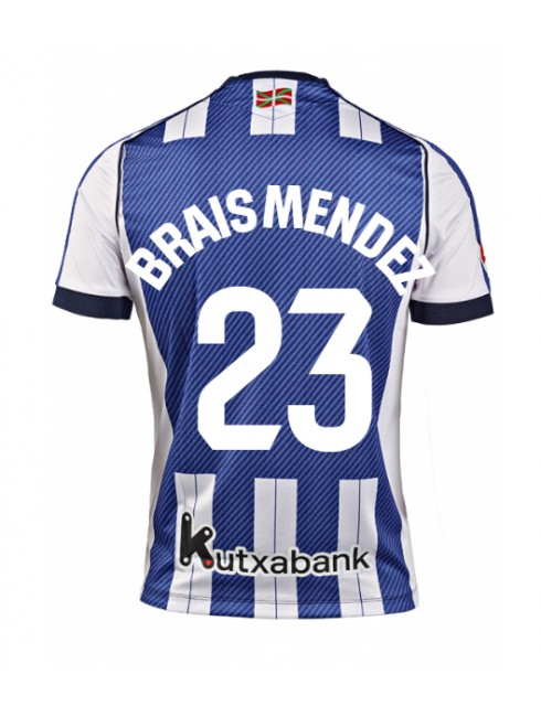Real Sociedad Brais Mendez #23 Heimtrikot 2025-26 Kurzarm Real Sociedad Brais Mendez #23 Heimtrikot 2025-26 Kurzarm